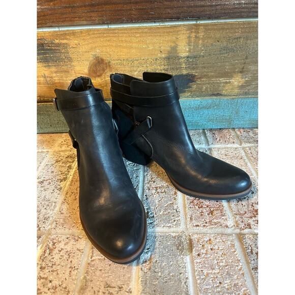 Korks Black Reynosa Stacked Heel Ankle‎ Bootie 7.5 - Picture 6 of 13